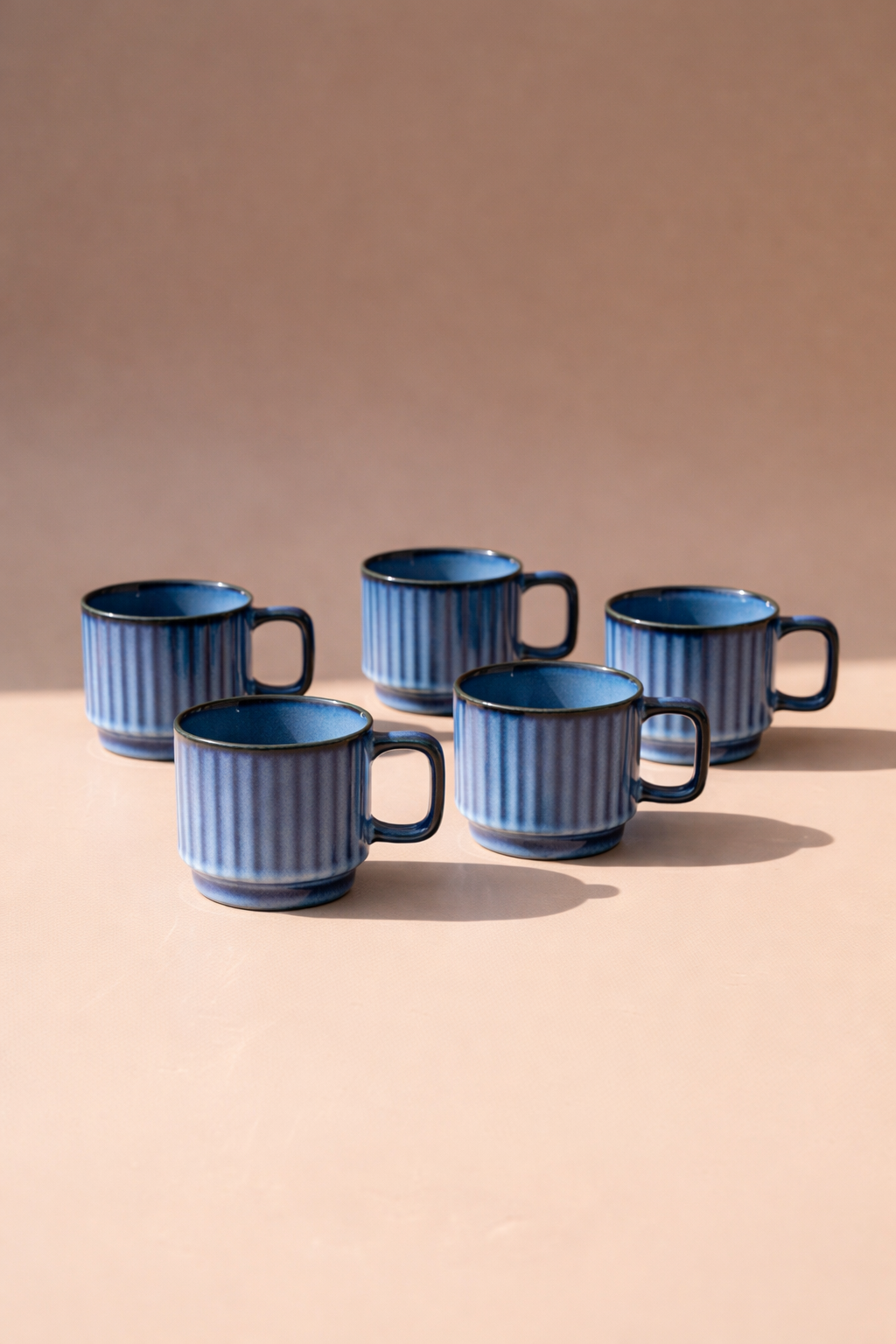 Set Of 6 Handcrafted White Ceramic Coffee Cups | Speckled Artisan Cups Set