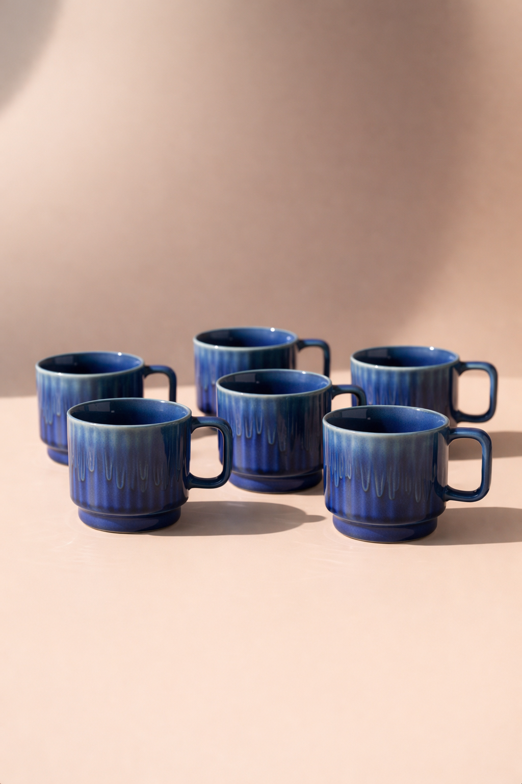 Set Of 6 Handcrafted White Ceramic Coffee Cups | Speckled Artisan Cups Set