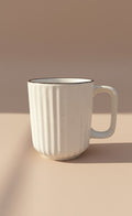 Minimalist Ceramic Coffee Mug- Elegant White Tea & Coffee Cup For Home, Office & Gifting